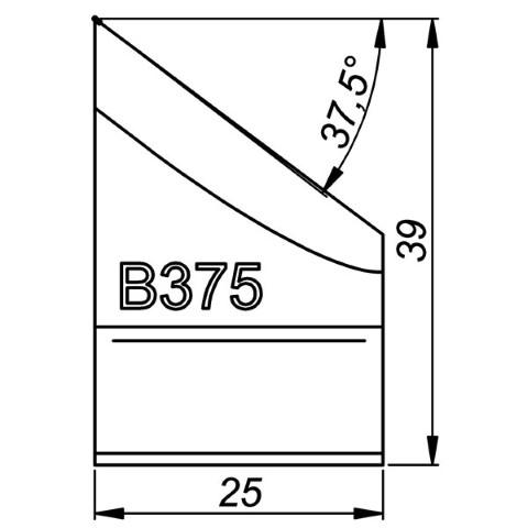 TRADEMASTER EXTERNAL TOOL BIT B375 37.5 DEG X 39MM HIGH 